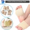 3 Pairs of Metatarsal Pads for Women and Men , Ball of Foot Cushions for Pain Relief of Bunions&Morton's Neuroma,Metatarsal Sleeve/Socks with Built-in Soft Gel Pad (X-Large,Beige) view 2
