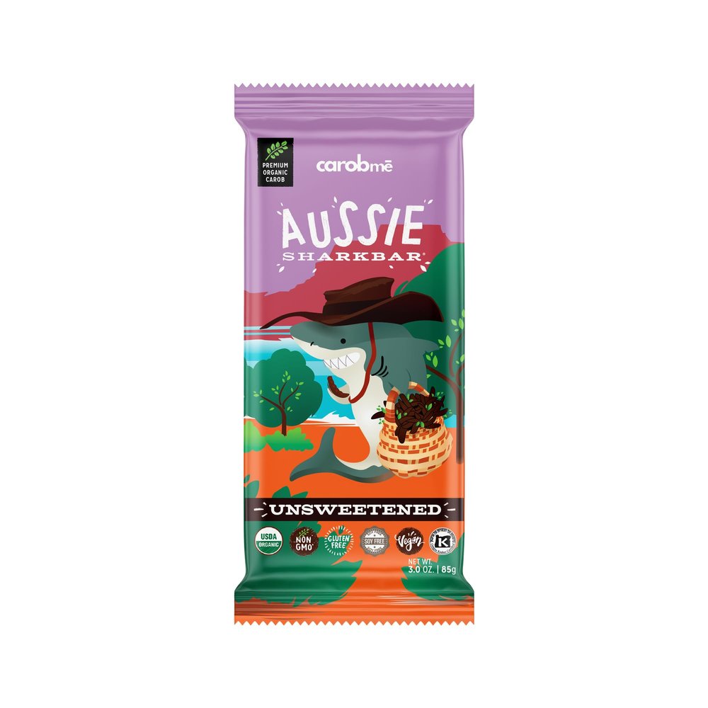 CAROBME ORGANIC UNSWEETENED CAROB BAR | Vegan Soy Free Gluten-Free | Caffeine Free Substitute for Chocolate, Candy and chocolate bars