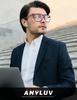 ANYLUV Blue Light Glasses Men/Women, Working Blue Light Blocking Glasses, Relieve Eyestrain-Carbon fiber Black/Rivets view 2