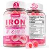 Iron Bisglycinate 26mg Filled Gummies - Gentle Beet Root Iron Gummy plus Vitamin C, Supplement Iron with B12 & Folate for Women & Men, Iron Deficiency, Immune & Energy Support, Sugar-Free, Vegan,60Cts view 1