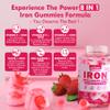 Iron Bisglycinate 26mg Filled Gummies - Gentle Beet Root Iron Gummy plus Vitamin C, Supplement Iron with B12 & Folate for Women & Men, Iron Deficiency, Immune & Energy Support, Sugar-Free, Vegan,60Cts view 4