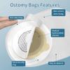 10 PCS Colostomy Bags, One Piece Ostomy Bag, Ostomy Drainable Pouch for Ileostomy Stoma Care, Cut to Fit Ostomy Supplies view 2