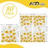 AnyDesign 80 Pack Calliopsis Paper Napkins Summer Flower Bee Dinner Napkins Yellow Floral Decorative Disposable Luncheon Hand Napkin for Spring Home Holiday Party Supplies, 6.5 x 6.5 Inch view 2