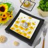 AnyDesign 80 Pack Calliopsis Paper Napkins Summer Flower Bee Dinner Napkins Yellow Floral Decorative Disposable Luncheon Hand Napkin for Spring Home Holiday Party Supplies, 6.5 x 6.5 Inch view 3