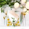 AnyDesign 80 Pack Calliopsis Paper Napkins Summer Flower Bee Dinner Napkins Yellow Floral Decorative Disposable Luncheon Hand Napkin for Spring Home Holiday Party Supplies, 6.5 x 6.5 Inch view 4
