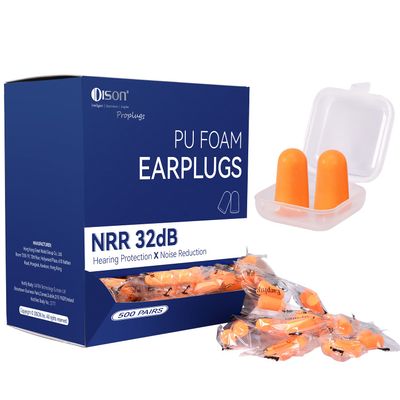 500Pairs Foam Earplugs, 32dB Disposable Noise Reduction Ear Plugs, Hearing Protection Bulk Ear Plugs for Shooting Range, Work, Travel,Concert