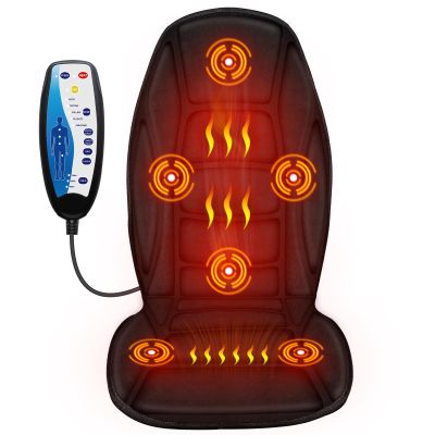 Back Massager with Heat, 5 Vibrating Modes & 2 Heat Levels, Back Massager Chair Pad, Electric Massage Seat Cushion, Massage Pad for Back Pain Relief, Christmas Gifts for Men Him Dad Mom Her
