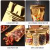 150 Pcs Mylar Bags for Food Storage, 8x12 Mylar Bag with Window Stand Up, Bulk Holographic Resealable Bags Smell Proof Bag Food Packaging for Small Business Freeze Dried Candy Jewelry Foil Packaging view 2