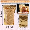 150 Pcs Mylar Bags for Food Storage, 8x12 Mylar Bag with Window Stand Up, Bulk Holographic Resealable Bags Smell Proof Bag Food Packaging for Small Business Freeze Dried Candy Jewelry Foil Packaging view 4