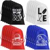 Berlune 24 Pcs Hockey Gift Bags Ice Hockey Party Favors Decorations Sport Goodie Drawstring Bags for Sport Theme Birthday Party Baby Shower Game Day Team Player Celebration view 1