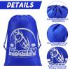 Berlune 24 Pcs Hockey Gift Bags Ice Hockey Party Favors Decorations Sport Goodie Drawstring Bags for Sport Theme Birthday Party Baby Shower Game Day Team Player Celebration view 2