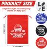 Berlune 24 Pcs Hockey Gift Bags Ice Hockey Party Favors Decorations Sport Goodie Drawstring Bags for Sport Theme Birthday Party Baby Shower Game Day Team Player Celebration view 3