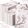 Spiareal 200 Pcs Floral Cherry Blossoms Guest Napkins Paper Hand Towels for Bathroom Pink Paper Towels Dinner Disposable Hand Napkins for Wedding Party Bridal Birthday view 1