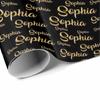 Artsadd Personalized Wrapping Paper for Kids, Customized Golden Glitter Wrap Paper Roll Custom Gift Wrap Paper with Name for Baby Shower Birthday 58" x 23" 5 Rolls view 4