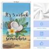 Kitchen Towels Microfiber Cleaning Cloths, Summer Beach Coconut Plumeria Beach Blue Sky Soft Dish Towels for Kitchen, Pack of 4 Absorbent Hand Towels Reusable Tea Towels Bar Towels 18x28 Inch view 3
