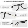 VEVESMUNDO Aviator Reading Glasses Blue Light Blocking Readers view 4