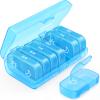 AUVON XL Weekly Pill Organizer 2 Times a Day, Pill Box 7 Day with One-Side Large Openings for Easy to Use, Blue AM PM Pill Case for Medication, Vitamins, Fish Oils, Supplements view 1