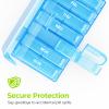 AUVON XL Weekly Pill Organizer 2 Times a Day, Pill Box 7 Day with One-Side Large Openings for Easy to Use, Blue AM PM Pill Case for Medication, Vitamins, Fish Oils, Supplements view 4
