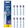 Oral-B Pro 3D White Electric Toothbrush Head, X-Shaped Bristles and Unique Polishing Cup for Teeth Whitening and to Remove Surface Stains, Pack of 8 Toothbrush Heads, White view 2