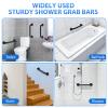 2 Pack Shower Grab Bar, Stainless Steel Bathroom Grab Bar, Shower Handle, Bath Handle, Grab Bars for Handicap Elderly Seniors Bathroom Safety Grab Bar (12 InchBlack) view 4