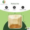 Charity Leaf Disposable Palm Leaf 5" Square Bowl (50 pcs) Dipping Bowls | Bamboo Like| All Natural and Biodegradable | Charcuterie Boards, BBQs, and Parties view 3