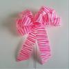 1 Pcs Small 5-6" Hand Made Hot Pink & White Bow Indoor Wreath Spring Bow view 2