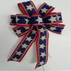 1 Pcs Small 5-6" Hand Made Red Natural Blue Star Bows Patriotic July 4 Flag Natural view 2