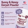 Sunny & Honey Carpet Freshener Powder - Surface Odor Eliminator for Upholstery, Furniture & Rugs, Kid & Pet Safe (20oz, Wildberry Scent) view 2