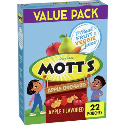 Mott's Fruit Flavored Snacks, Apple Orchard, Gluten Free Snack, Value Pack, 22 Ct, 17.6 oz