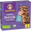 Annie's Organic Drizzle Granola Bars, Chocolate Chip, 5 Bars, 4.6 oz view 1