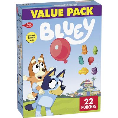 Bluey Fruit Flavored Snacks, Treat Pouches, Gluten Free Snack, Value Pack, 22 Ct, 17.6 oz