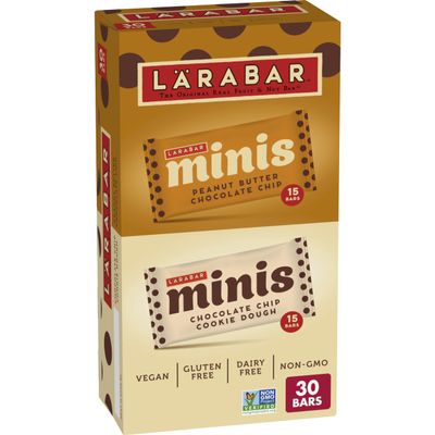 LRABAR Chocolate Mini Bars Variety Pack, Gluten Free Vegan Fruit & Nut Bars, 30 ct, 1