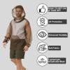 Aventik No-See-Um Mesh Mosquito Jacket for Outdoor, Multiple Sizes to Fit Everyone Stay Safe and Cool UV Resistant 3D Structure (M, jacket with zipper) view 3