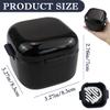 Denture Soak Container, Portable Denture Bath Box Cup, No-Leak Denture case,Retainer Cleaning Box Complete Clean Care for Dentures, Clear Braces, Mouth Guard, Night Guard & Retainers(Black) view 2