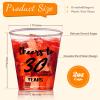 Zubebe 100 Pieces Cheers to Years Birthday Shot Glasses 2 oz Disposable Cups, Birthday Party Favors for Her and Him Women Men Anniversary Wedding Decorations(Cheers to 30 Years) view 2