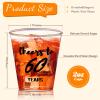 Zubebe 100 Pieces Cheers to Years Birthday Shot Glasses 2 oz Disposable Cups, Birthday Party Favors for Her and Him Women Men Anniversary Wedding Decorations(Cheers to 60 Years) view 2