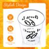 Zubebe 100 Pieces Cheers to Years Birthday Shot Glasses 2 oz Disposable Cups, Birthday Party Favors for Her and Him Women Men Anniversary Wedding Decorations(Cheers to 60 Years) view 3