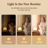 REACHER Wood Grain Sunrise Alarm Clock and Sound Machine Nightlight, Digital Dimmable Clock for Bedroom, 26 Sleep Sounds, White Noise Machine for Baby, Adults, Wake Up Light Alarm Clock for Kids view 2