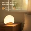 REACHER Wood Grain Sunrise Alarm Clock and Sound Machine Nightlight, Digital Dimmable Clock for Bedroom, 26 Sleep Sounds, White Noise Machine for Baby, Adults, Wake Up Light Alarm Clock for Kids view 3