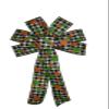 1 Pcs Large 10" Hand Made Wired Pineapple on Black Check Wired Wreath Bow Summer Fruit view 3