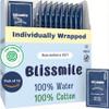 Blissmile 100% Water Wet Wipes - Baby, Women & Sensitive Skin - Unscented & Hypoallergenic - Face, Hand, Body & Feminine Care - Individually Wrapped & Travel Size - 220 Count view 1