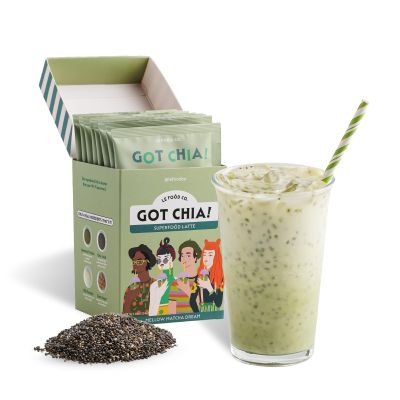 Le Food Got Chia! Superfood Latte Mellow Matcha Dream | Clean Label Matcha Latte Mix with Chia Seeds | Ceremonial Grade Matcha | Superfood-Powered & Smooth | Boba Alternative