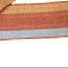 1 Pcs Large 10" Hand Made Fall Stripe Wired Wreath Bow Autumn Orange Rust Natural view 3