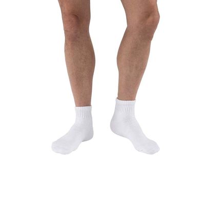 JOBST SensiFoot Diabetic Compression Socks, 8-15 mmHg, Mini-Crew, Closed Toe, White, X-Large