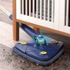 360 Rotatable Adjustable Cleaning Mop - Extendable Triangle Wall Cleaning Mop, Imitation Hand Twist Quick Dry Mop, Long Handle Microfiber Spin Mop Head Replacement for Ceiling, Wall (Blue w/ 2 Mops) view 3