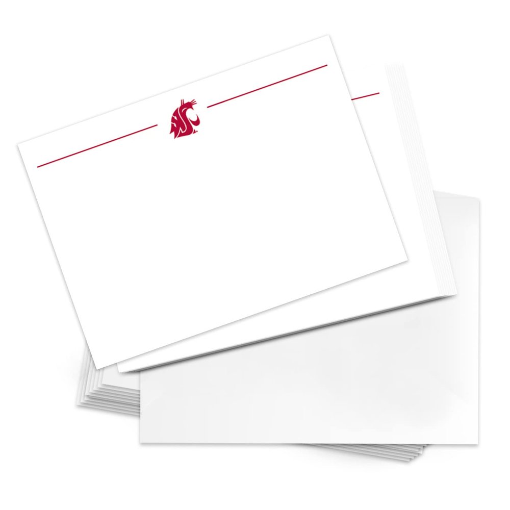 Desert Cactus Washington State University Notecards 10 Pack Stationery Cardstock WSU Cougars Cougs Includes Envelopes Memo Party Thank You (Notecard 1a)