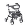 Drive Medical Nitro Sprint Foldable Rollator Walker with Seat - Lightweight Support - Large Wheels - Compact Folding Design - Adjustable Comfort - Standard Size - Black view 1