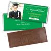 12ct Personalized Graduation Party Favors Engraved Chocolate Bars with Photo - Congrats (12 Count) - Green view 1