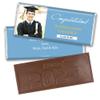 12ct Personalized Graduation Party Favors Engraved Chocolate Bars with Photo - Congrats (12 Count) - Baby Blue view 1
