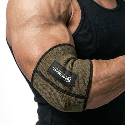 Iron Bull Strength Compression Elbow Sleeves for Lifting (Green, 12") - Maximum Compression for Bigger Bench Press PRs
